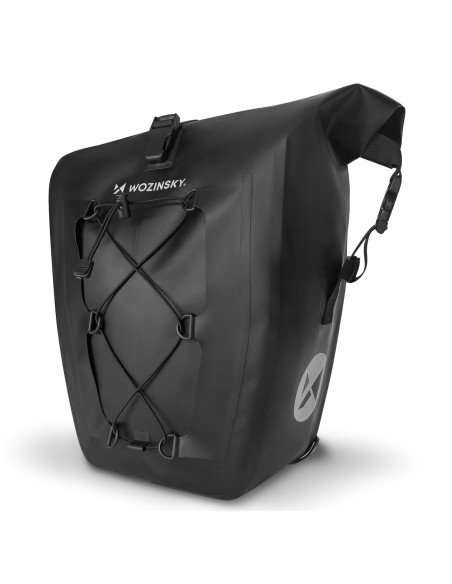 Vandeniui atsparus dviračio krepšys bagažo lentynai 25l raudonas