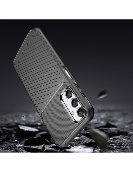 Thunder Case dėklas Samsung Galaxy A24 4G silikoniniu šarvuotu dangteliu juodas