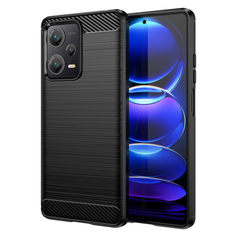 Carbon Case dėklas skirtas Xiaomi Redmi Note 12 Pro+ lankstus silikoninis anglies dangtelis juodas Carbon Case dėklas skirtas Xiaomi Redmi Note 12 Pro+ lankstus silikoninis anglies dangtelis juodas