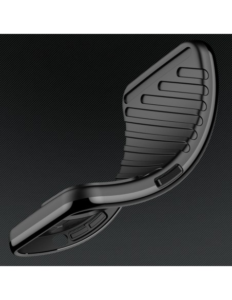 Thunder Case dėklas Xiaomi Redmi Note 12 Pro+ silikoniniu šarvuotu dangteliu, juodas