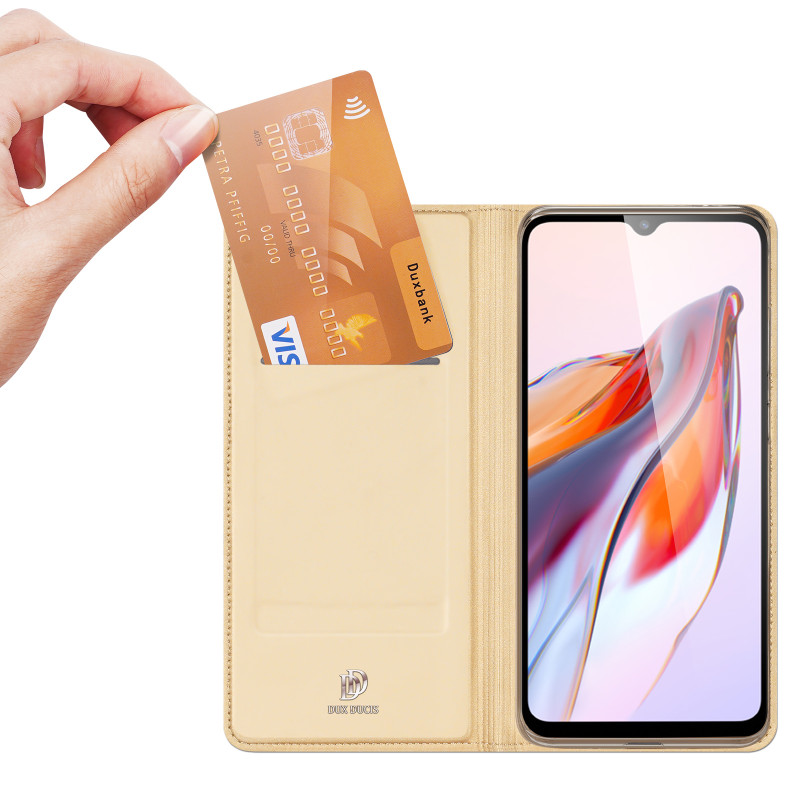 „Dux Ducis Skin Pro“ dėklas, skirtas „Xiaomi Redmi 11A“ / „Poco C55“ / „Redmi 12C“ atverčiamas dangtelis kortelės pinigi...