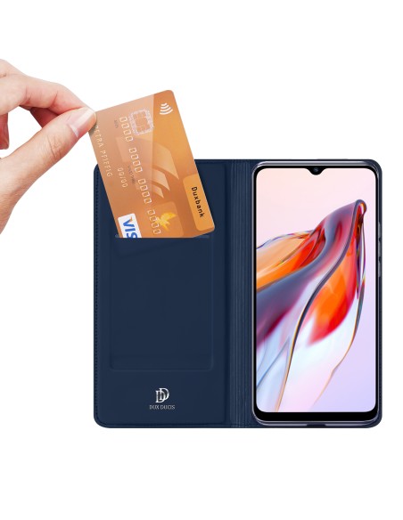 „Dux Ducis Skin Pro“ dėklas, skirtas „Xiaomi Redmi 11A“ / „Poco C55“ / „Redmi 12C“ dangtelis su „Flip Card“ piniginės st...