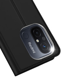 „Dux Ducis Skin Pro“ dėklas, skirtas „Xiaomi Redmi 11A“ / „Poco C55“ / „Redmi 12C“ dangtelis su „Flip Card“ piniginės st...