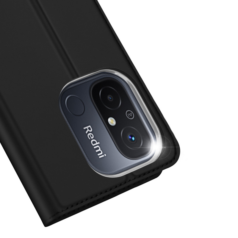 „Dux Ducis Skin Pro“ dėklas, skirtas „Xiaomi Redmi 11A“ / „Poco C55“ / „Redmi 12C“ dangtelis su „Flip Card“ piniginės st...