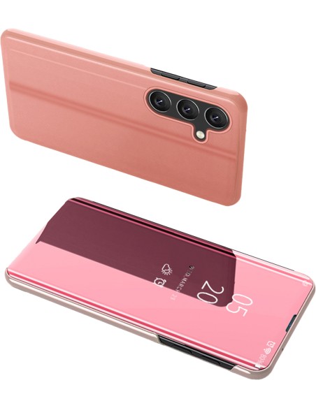 Clear View Case dėklas, skirtas Samsung Galaxy A24 4G dangteliu su rožinės spalvos atvartu Clear View Case dėklas, skirtas Samsung Galaxy A24 4G dangteliu su rožinės spalvos atvartu