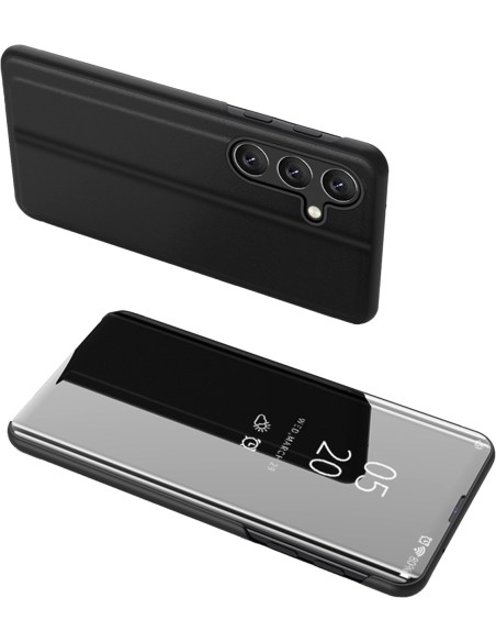 Clear View Case dėklas, skirtas Samsung Galaxy A24 4G dangtelis su juodu atvartu Clear View Case dėklas, skirtas Samsung Galaxy A24 4G dangtelis su juodu atvartu