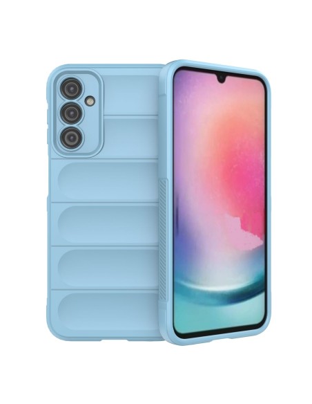 Magic Shield Case dėklas, skirtas Samsung Galaxy A24 4G lankstus šarvuotas dangtelis šviesiai mėlynas