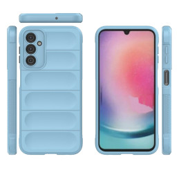 Magic Shield Case dėklas, skirtas Samsung Galaxy A24 4G lankstus šarvuotas dangtelis šviesiai mėlynas