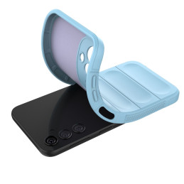 Magic Shield Case dėklas, skirtas Samsung Galaxy A24 4G lankstus šarvuotas dangtelis šviesiai mėlynas