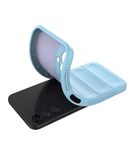 Magic Shield Case dėklas, skirtas Samsung Galaxy A24 4G lankstus šarvuotas dangtelis šviesiai mėlynas