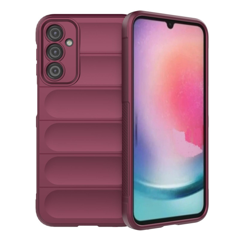 Magic Shield Case Samsung Galaxy A24 4G lankstus šarvuotas dangtelis, bordo Magic Shield Case Samsung Galaxy A24 4G lankstus šarvuotas dangtelis, bordo