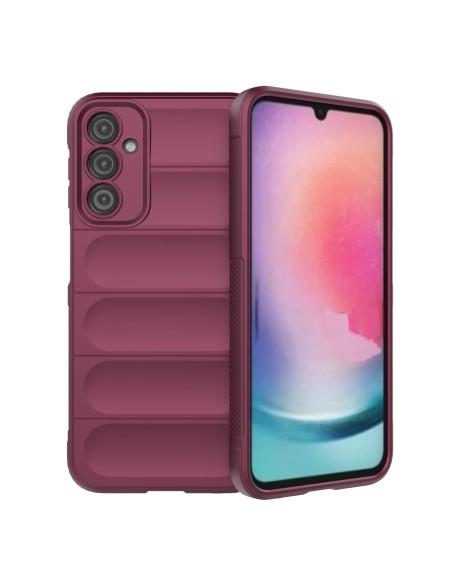 Magic Shield Case Samsung Galaxy A24 4G lankstus šarvuotas dangtelis, bordo Magic Shield Case Samsung Galaxy A24 4G lankstus šarvuotas dangtelis, bordo