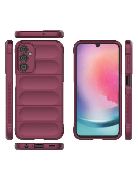 Magic Shield Case Samsung Galaxy A24 4G lankstus šarvuotas dangtelis, bordo Magic Shield Case Samsung Galaxy A24 4G lankstus šarvuotas dangtelis, bordo