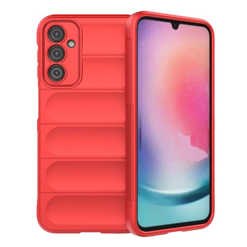 Magic Shield Case Samsung Galaxy A24 4G lankstus šarvuotas dangtelis raudonas Magic Shield Case Samsung Galaxy A24 4G lankstus šarvuotas dangtelis raudonas