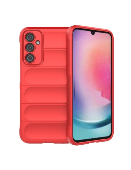 Magic Shield Case Samsung Galaxy A24 4G lankstus šarvuotas dangtelis raudonas