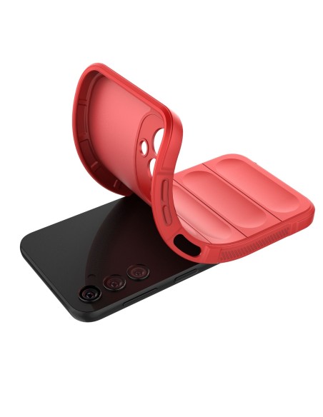 Magic Shield Case Samsung Galaxy A24 4G lankstus šarvuotas dangtelis raudonas
