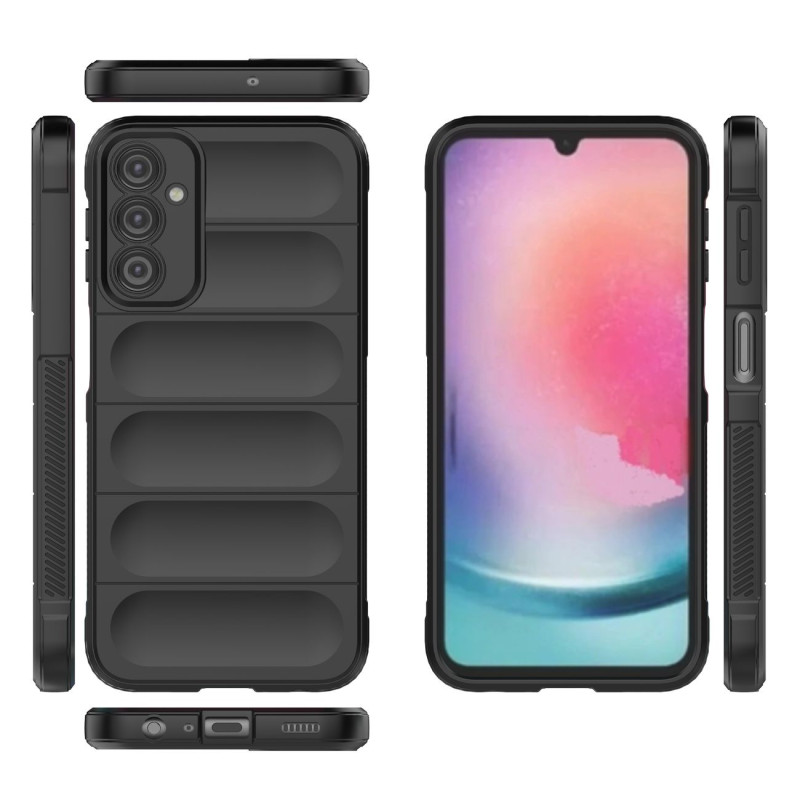 Magic Shield Case dėklas Samsung Galaxy A24 4G lankstus šarvuotas dangtelis juodas