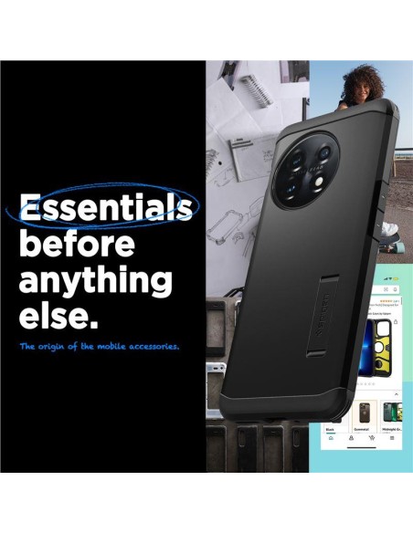 Spigen Tough Armor dėklas, skirtas OnePlus 11 5G - juodas Spigen Tough Armor dėklas, skirtas OnePlus 11 5G - juodas
