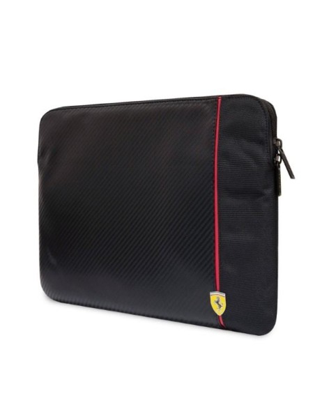 Ferrari Carbon&Smooth dėklas 14" nešiojamam kompiuteriui - juodas Ferrari Carbon&Smooth dėklas 14" nešiojamam kompiuteriui - juodas