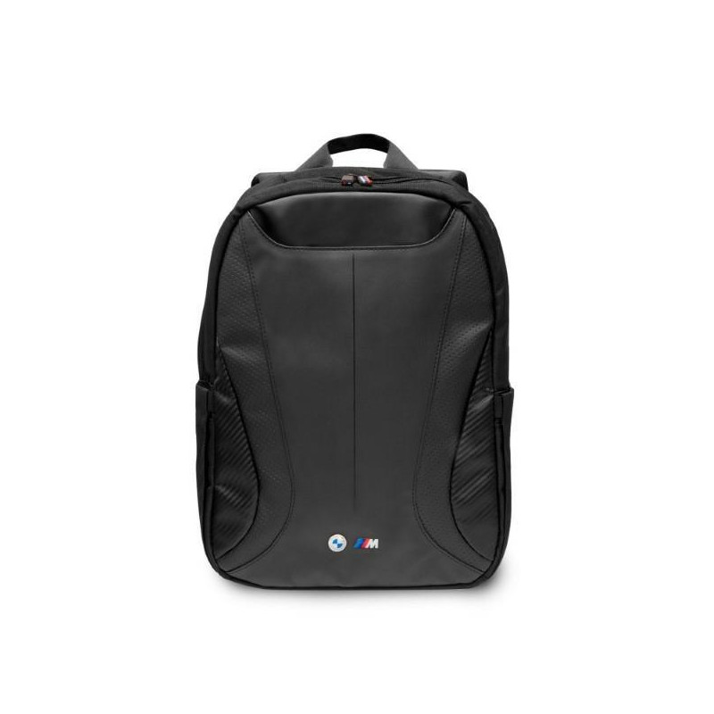 BMW Carbon&Leather Tricolor kuprinė 16" nešiojamam kompiuteriui - juoda BMW Carbon&Leather Tricolor kuprinė 16" nešiojamam kompiuteriui - juoda