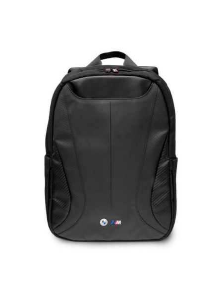 BMW Carbon&Leather Tricolor kuprinė 16" nešiojamam kompiuteriui - juoda BMW Carbon&Leather Tricolor kuprinė 16" nešiojamam kompiuteriui - juoda