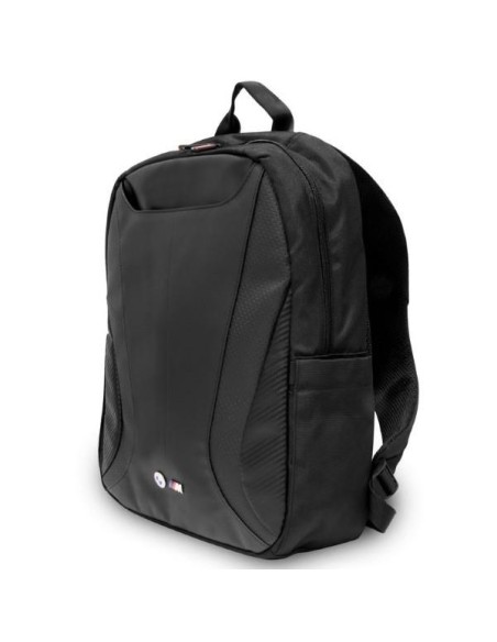 BMW Carbon&Leather Tricolor kuprinė 16" nešiojamam kompiuteriui - juoda BMW Carbon&Leather Tricolor kuprinė 16" nešiojamam kompiuteriui - juoda