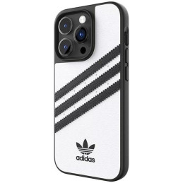 Adidas OR Molded Case PU iPhone 14 Pro - balta ir juoda