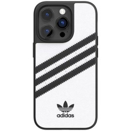 Adidas OR Molded Case PU iPhone 14 Pro - balta ir juoda
