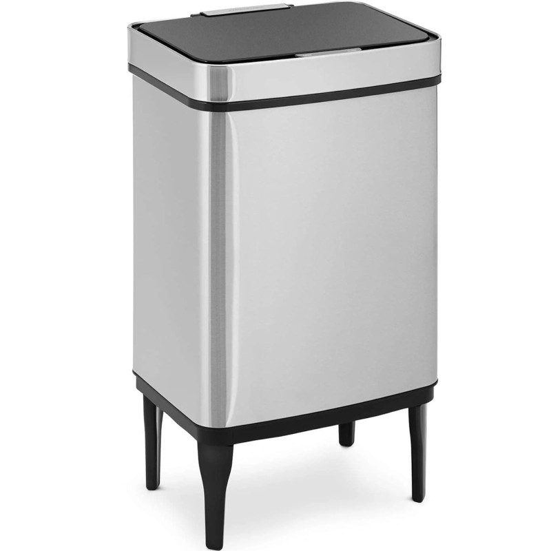 Automatinė šiukšlių dėžė ant kojų 45 l - pilka