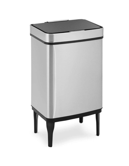 Automatinė šiukšlių dėžė ant kojų 45 l - pilka
