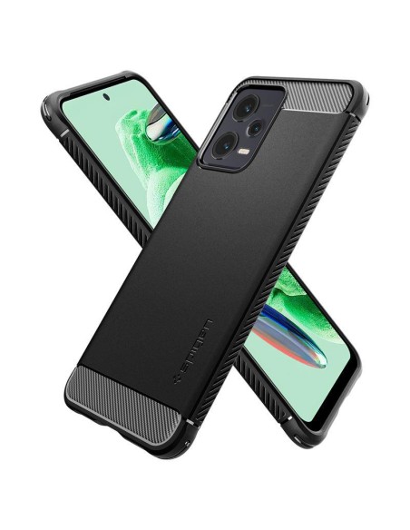 Spigen Rugged Armor dėklas, skirtas Xiaomi Redmi Note 12 5G / Poco X5 5G - matinė juoda Spigen Rugged Armor dėklas, skirtas Xiaomi Redmi Note 12 5G / Poco X5 5G - matinė juoda