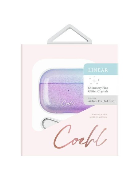 Uniq Coehl Linear dėklas, skirtas AirPods Pro 2 – violetinis Uniq Coehl Linear dėklas, skirtas AirPods Pro 2 – violetinis