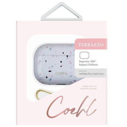 Uniq Coehl Terrazzo dėklas, skirtas AirPods Pro 2 - smėlio