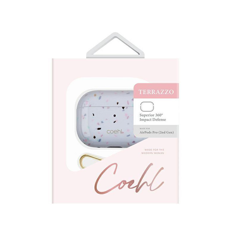 Uniq Coehl Terrazzo dėklas, skirtas AirPods Pro 2 - smėlio