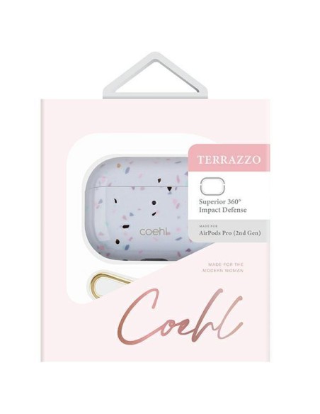 Uniq Coehl Terrazzo dėklas, skirtas AirPods Pro 2 - smėlio Uniq Coehl Terrazzo dėklas, skirtas AirPods Pro 2 - smėlio
