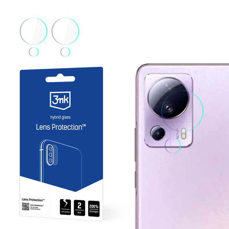 3mk Lens Protection™ hibridinis fotoaparato stiklas, skirtas Xiaomi 13 Lite 3mk Lens Protection™ hibridinis fotoaparato stiklas, skirtas Xiaomi 13 Lite