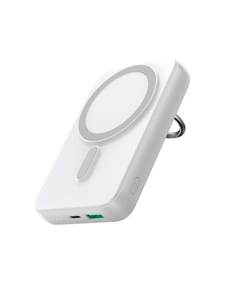 Belaidis maitinimo blokas 10000mAh Joyroom JR-W050 20W MagSafe su stovu + USB-C laidas - baltas Belaidis maitinimo blokas 10000mAh Joyroom JR-W050 20W MagSafe su stovu + USB-C laidas - baltas