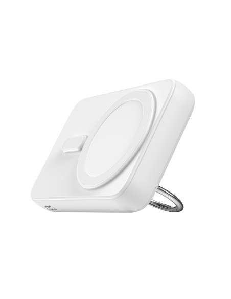 Belaidis maitinimo blokas 10000mAh Joyroom JR-W050 20W MagSafe su stovu + USB-C laidas - baltas Belaidis maitinimo blokas 10000mAh Joyroom JR-W050 20W MagSafe su stovu + USB-C laidas - baltas