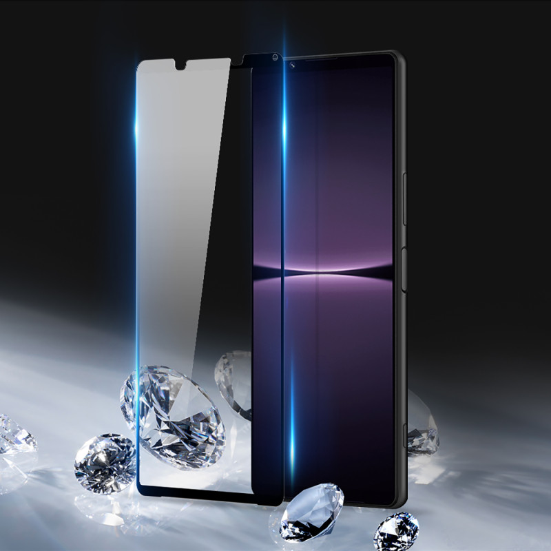 Dux Ducis 10D grūdintas stiklas, skirtas Sony Xperia 1V 9H su juodu rėmeliu