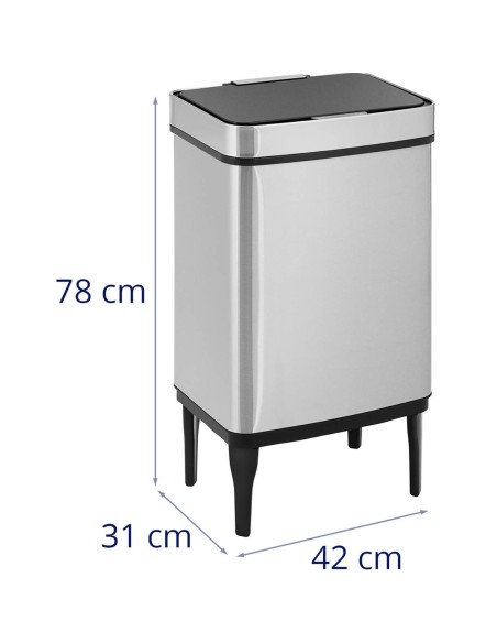 Automatinė šiukšlių dėžė ant kojų 45 l - pilka