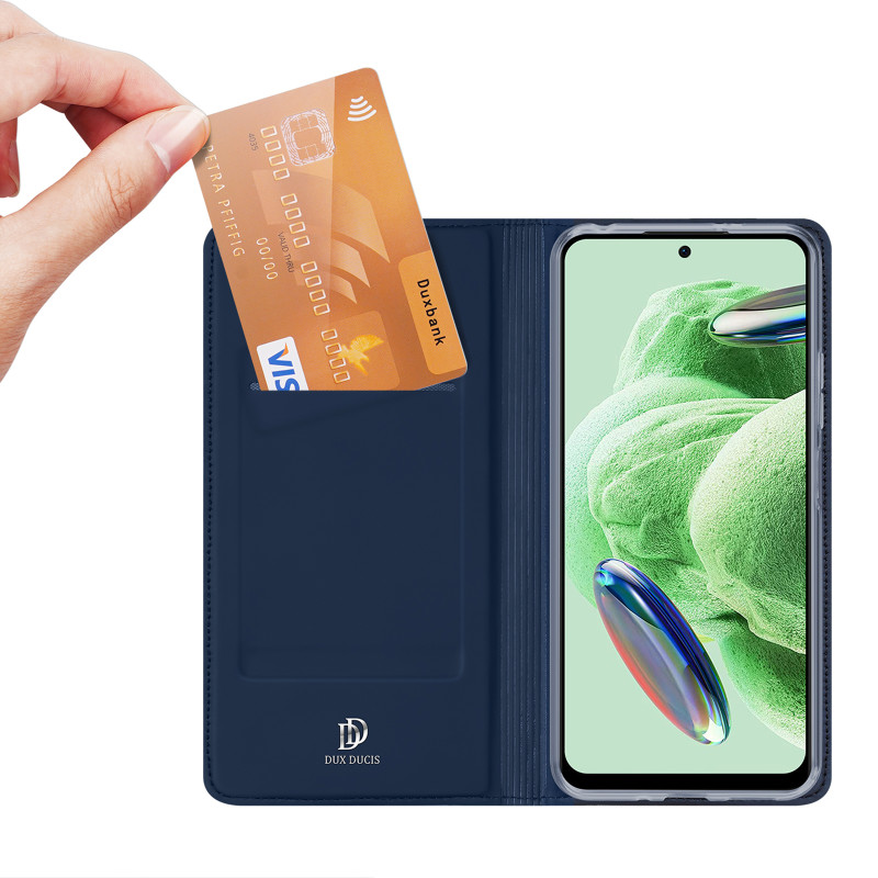 Dux Ducis Skin Pro dėklas, skirtas Xiaomi Redmi Note 12 Pro / Poco X5 Pro 5G Atverčiamas dangtelis kortelės piniginės st...