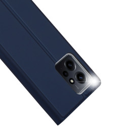 „Dux Ducis Skin Pro“ dėklas, skirtas „Xiaomi Redmi Note 12“ atverčiamas dangtelis kortelės piniginės stovas mėlynas