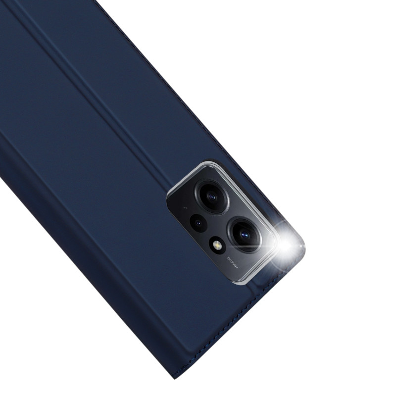 „Dux Ducis Skin Pro“ dėklas, skirtas „Xiaomi Redmi Note 12“ atverčiamas dangtelis kortelės piniginės stovas mėlynas