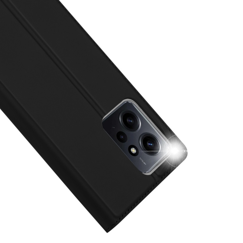Dux Ducis Skin Pro dėklas, skirtas Xiaomi Redmi Note 12 Flip Cover kortelės piniginės stovas juodas