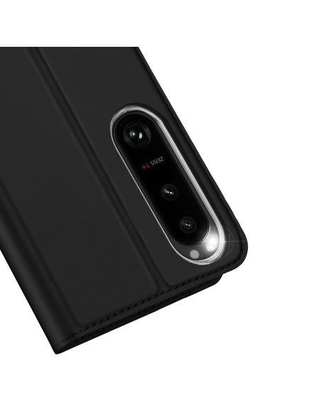 Dux Ducis Skin Pro dėklas, skirtas Sony Xperia 1 V atverčiamas dangtelis kortelės piniginės stovas juodas Dux Ducis Skin Pro dėklas, skirtas Sony Xperia 1 V atverčiamas dangtelis kortelės piniginės stovas juodas