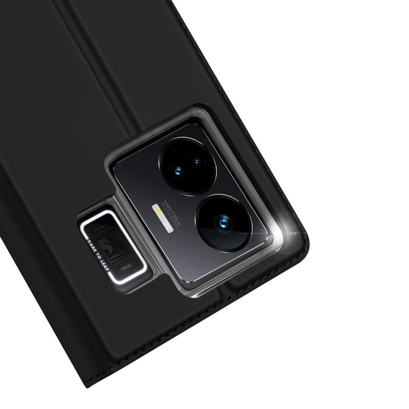 „Dux Ducis Skin Pro“ dėklas, skirtas „Realme GT Neo 5“ / „Realme GT3“ atverčiamas dangtelis kortelės piniginės stovas, j...