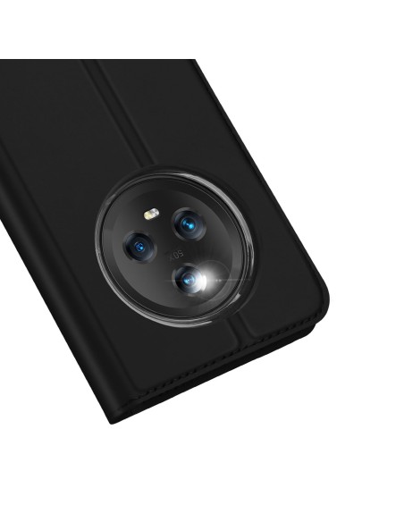 Dux Ducis Skin Pro dėklas, skirtas Honor Magic5 dangtelis su atvartu kortelių piniginės stovu juodas