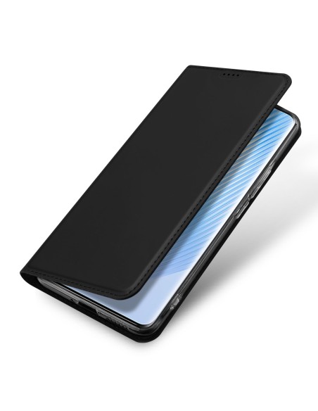 Dux Ducis Skin Pro dėklas, skirtas Honor Magic5 dangtelis su atvartu kortelių piniginės stovu juodas