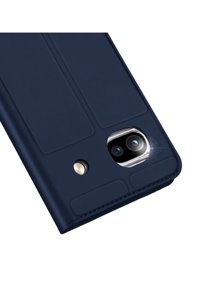 Dux Ducis Skin Pro dėklas, skirtas Google Pixel 7a dangteliu su atvartu, kortelės piniginės stovu mėlynas Dux Ducis Skin Pro dėklas, skirtas Google Pixel 7a dangteliu su atvartu, kortelės piniginės stovu mėlynas