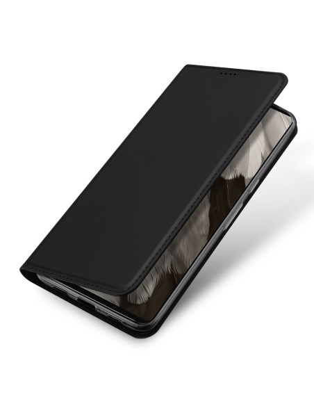 „Dux Ducis Skin Pro“ dėklas, skirtas „Google Pixel 7a“ dangteliu su atvartu, juodas piniginės stovas „Dux Ducis Skin Pro“ dėklas, skirtas „Google Pixel 7a“ dangteliu su atvartu, juodas piniginės stovas